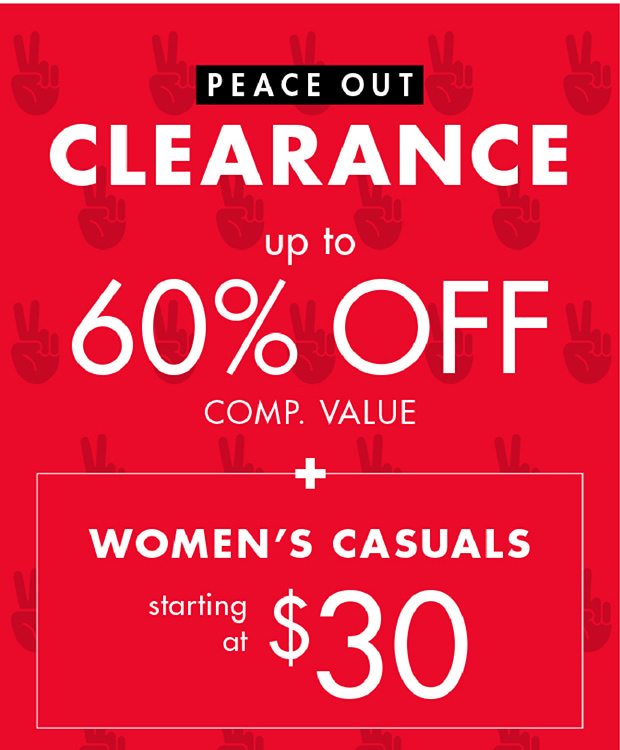 CLEARANCE UP TO 60% OFF