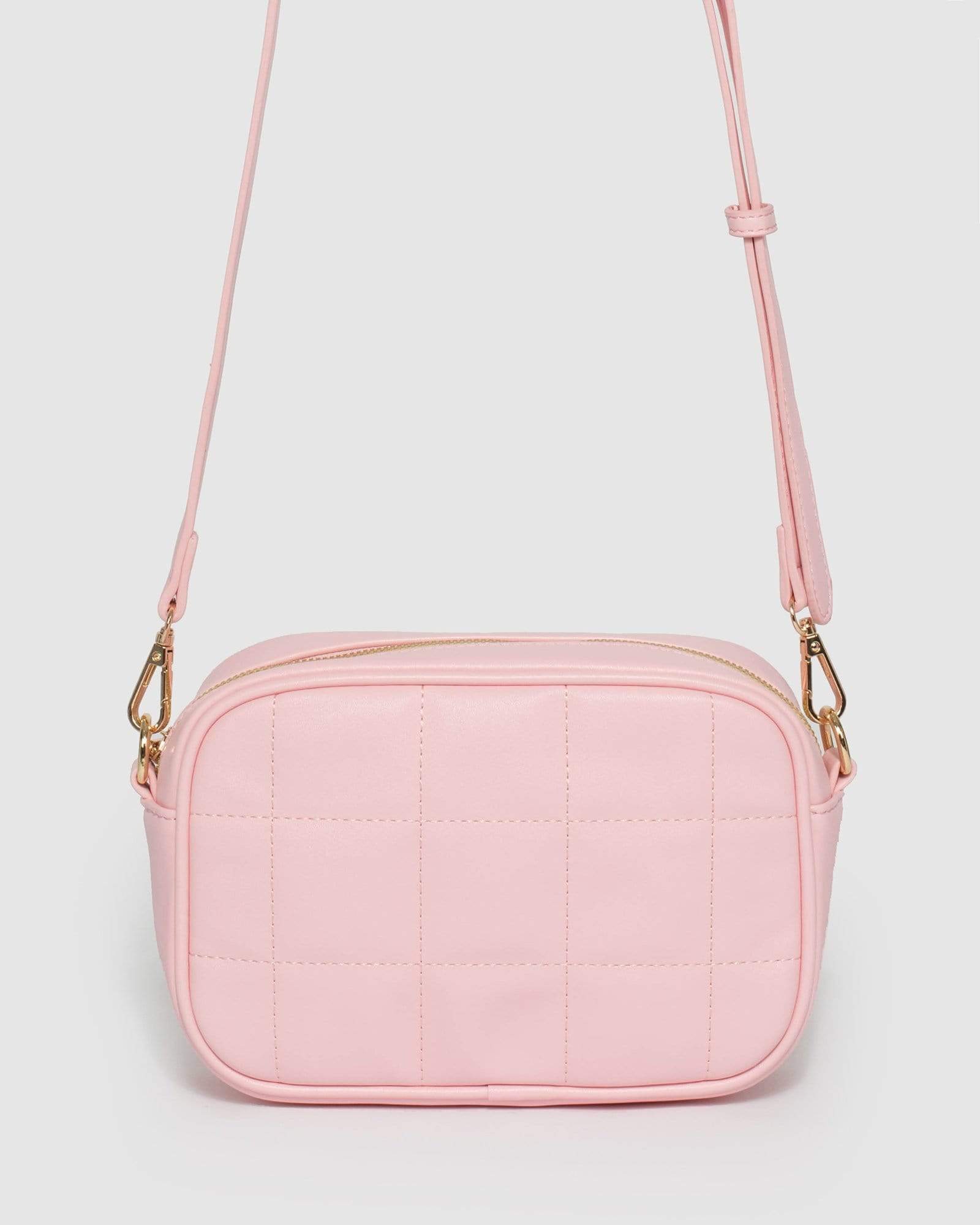 Image of Pink Amy Quilt Crossbody Bag