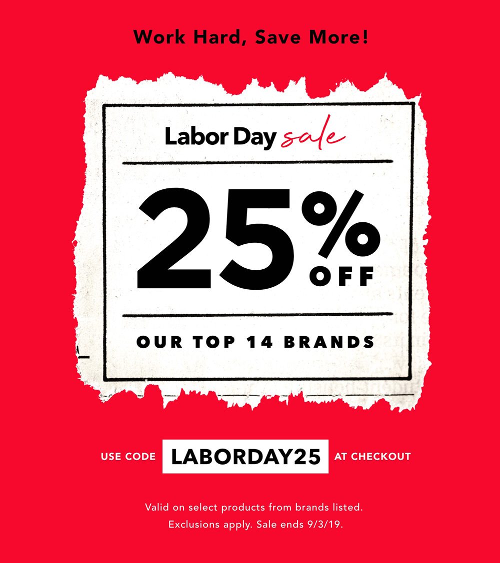 Hero - Extra 25% Off Labor Day Sale