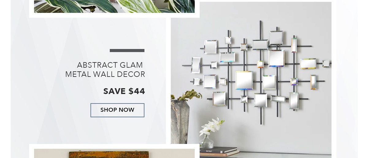 Glam Abstract Clear Metal Wall Decor | SHOP NOW