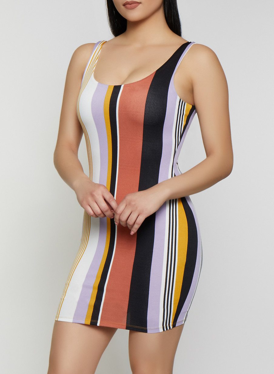 Striped Short Bodycon Dress