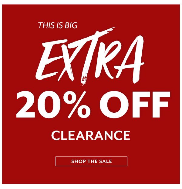 Extra 20% Off Clearance