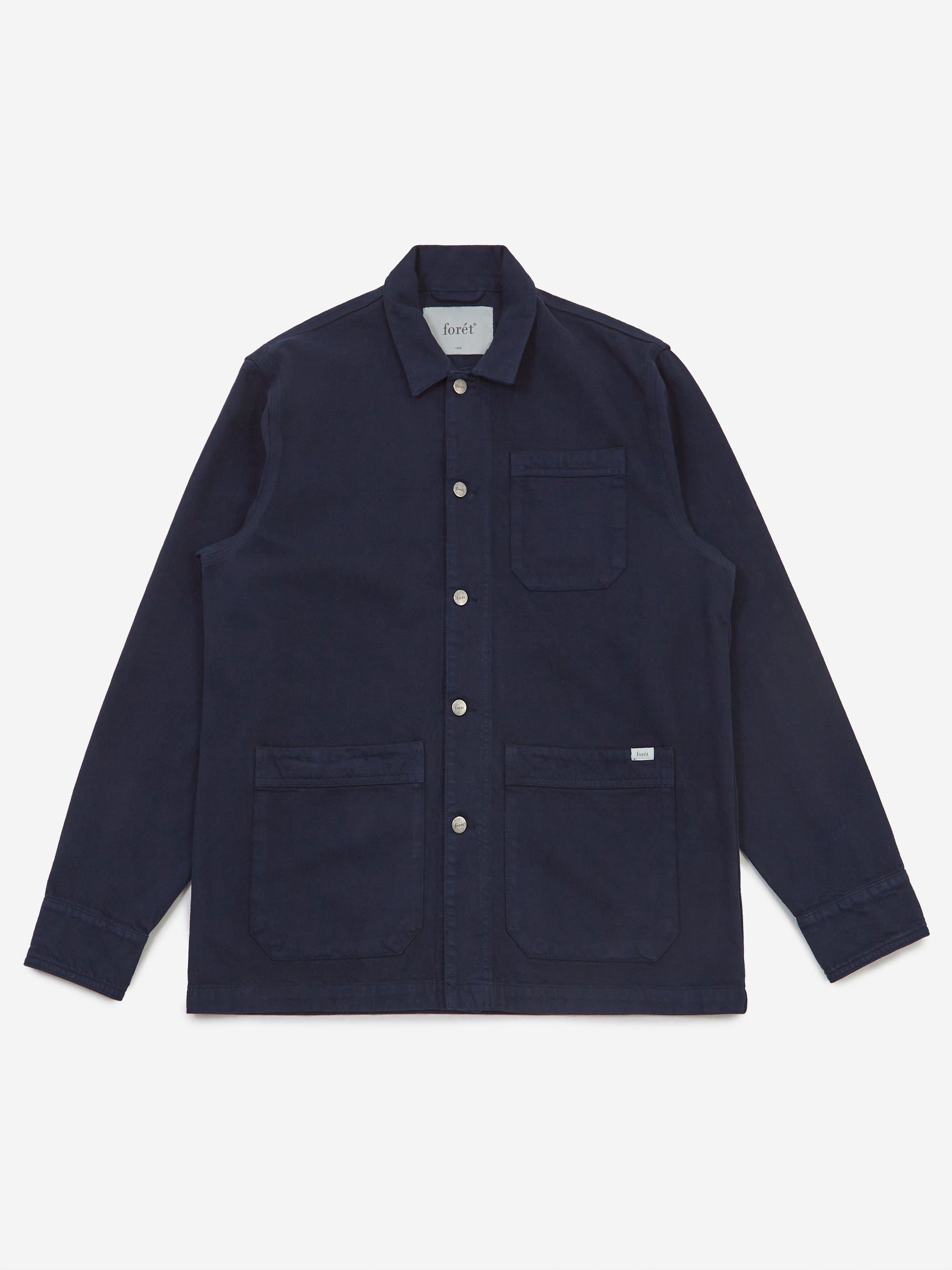 Image of Foret Rowan Overshirt - Navy