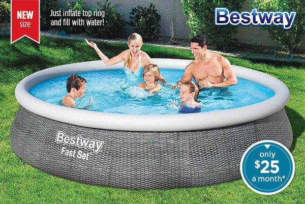 Photo of Bestway Fast Set 15 ft. Rattan Pool - only $25 a month*