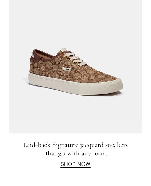 Laid-back Signature jacquard sneakers that go with any look. SHOP NOW