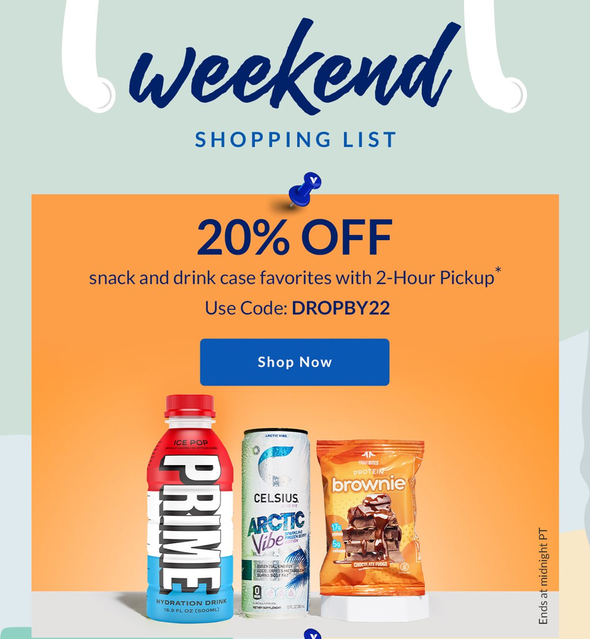 20% Off Snack & Drink Cases w/ 2 Hour PickUp