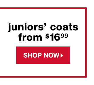 Juniors’ Coats from $16.99 - Shop Now