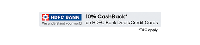 10% CashBack with HDFC