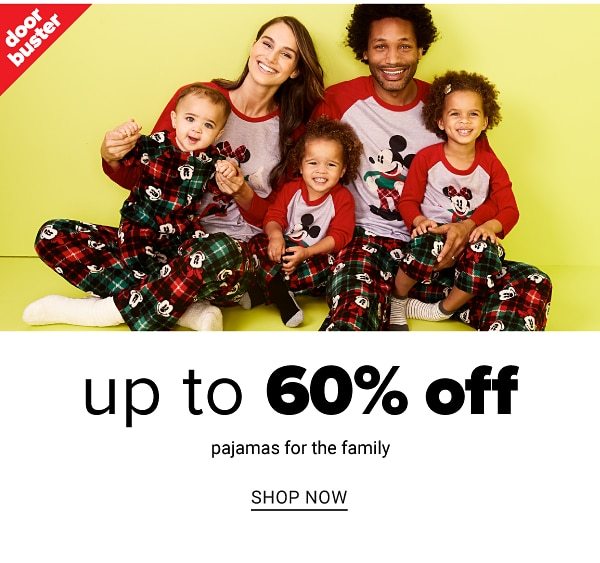 Up to 60% off family pajamas - Shop Now