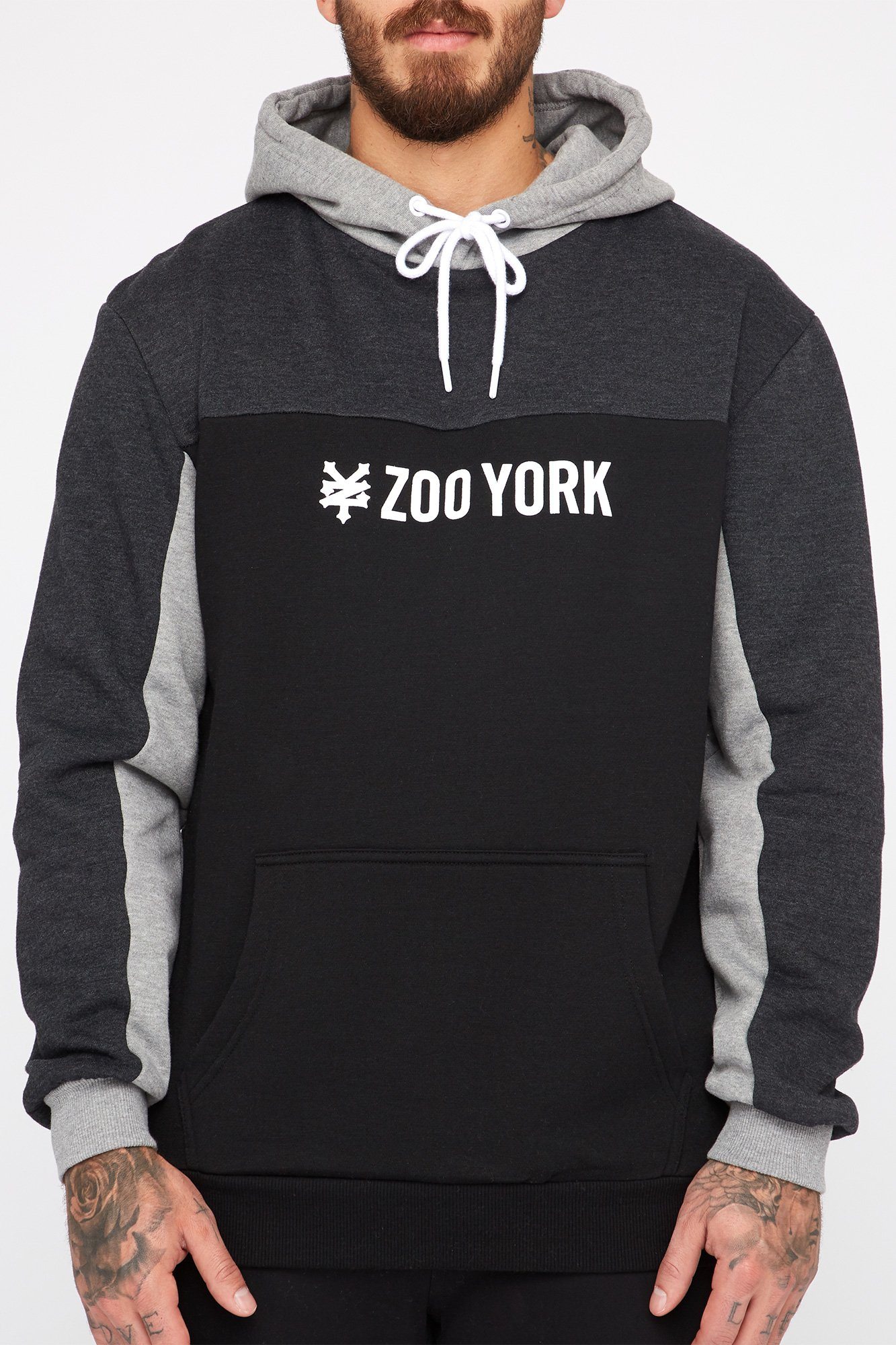 Image of Zoo York Mens Colour Block Popover Hoodie