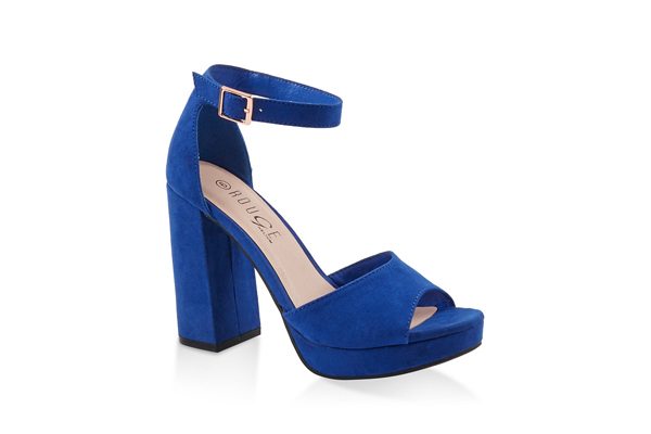 Single Band Block High Heel Sandals