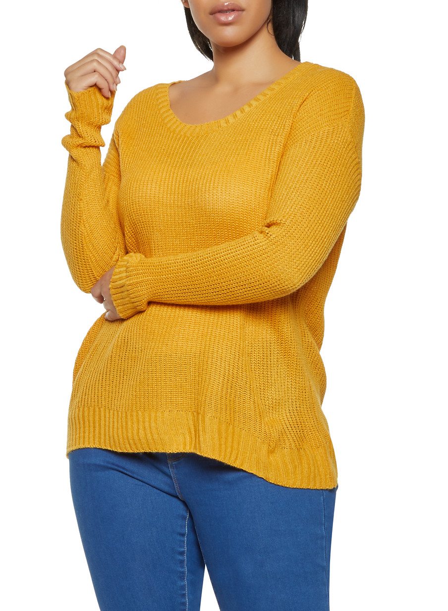 Plus Size Long Sleeve Sweater