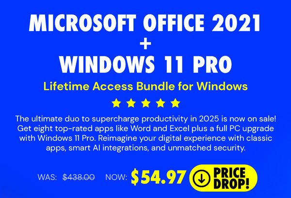 The Ultimate Microsoft Office Professional 2021 for Windows: Lifetime License + Windows 11 Pro Bundle