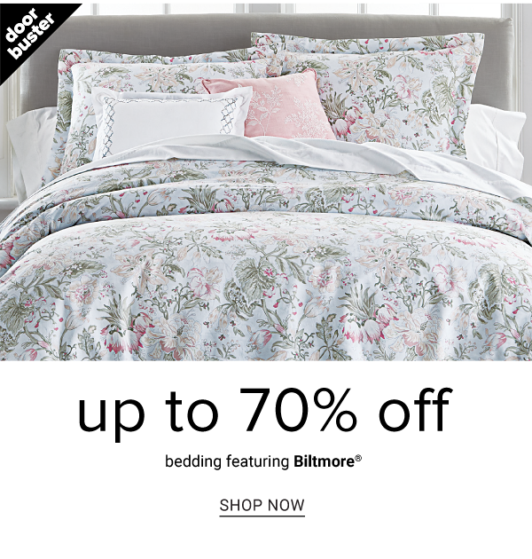 Up to 70% off Bedding feat. Biltmore - Shop Now