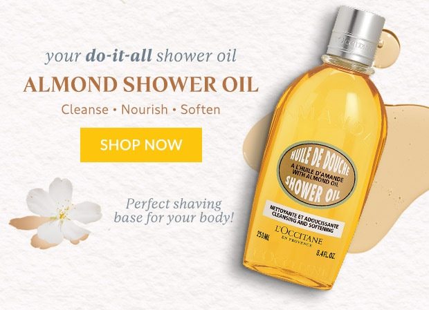 ALMOND SHOWER OIL. SHOP NOW