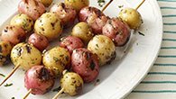 Rosemary and Garlic-Grilled Baby Potato Skewers
