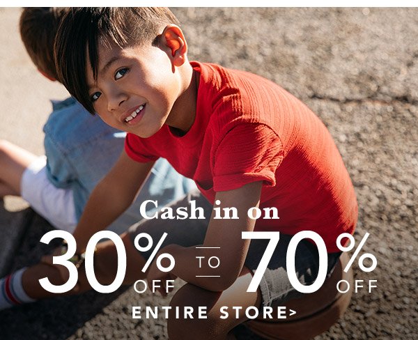 30% Off To 70% Off Entire Store