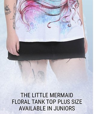 The Little Mermaid Floral Tank Top Plus Size