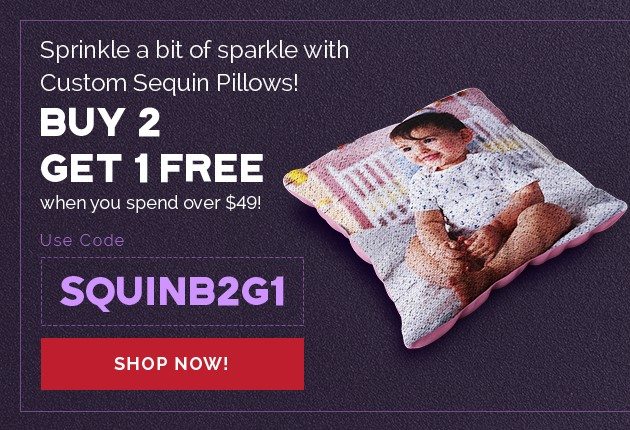 Sprinkle a bit of sparkle with Custom Sequin Pillows!