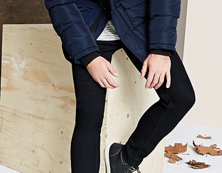 Mens Navy Padded Coat