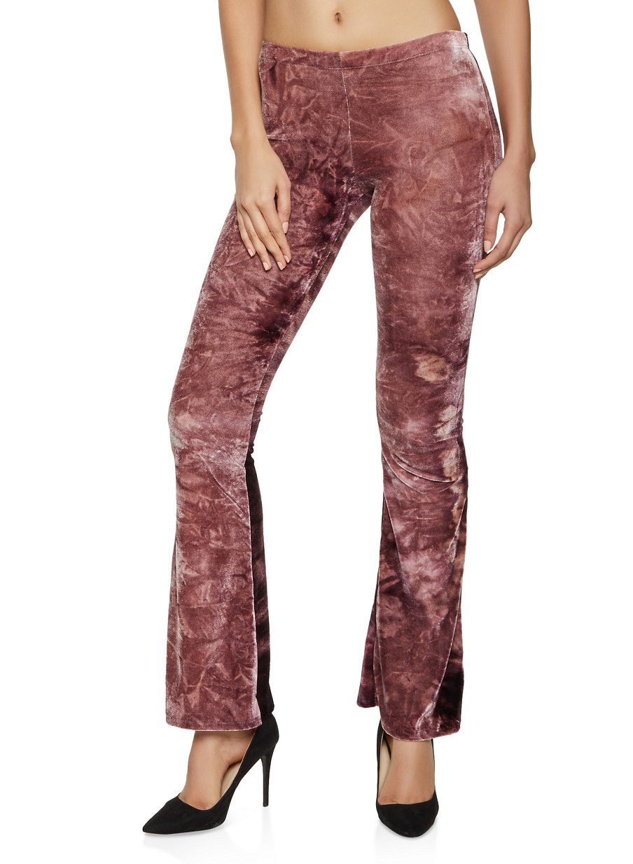 Flared Crushed Velvet Pants