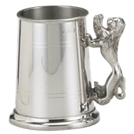 Pewter Tankard with Lion Handle