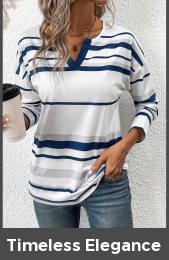 White Patchwork Striped Long Sleeve Split Neck T Shirt