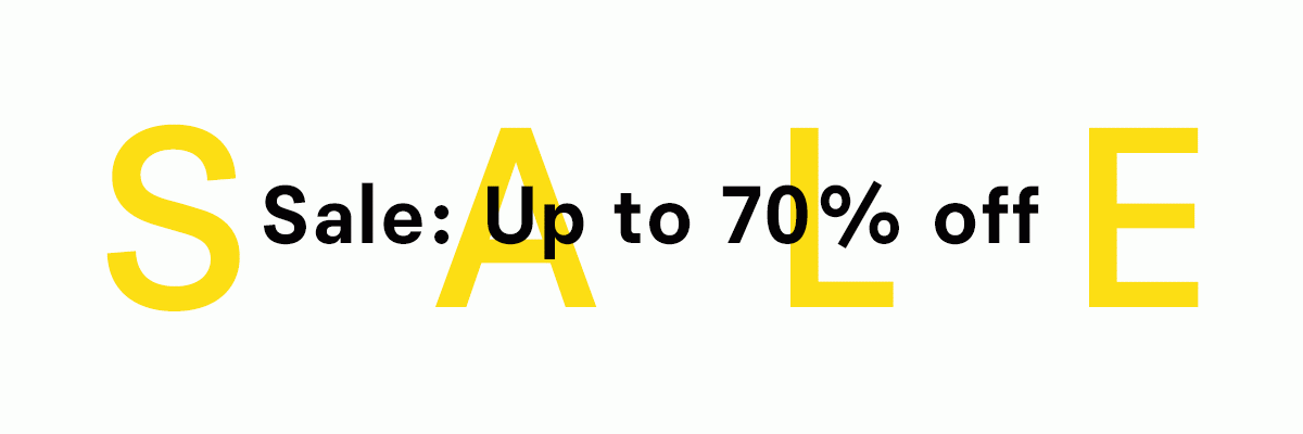 Sale up to 70 percent off