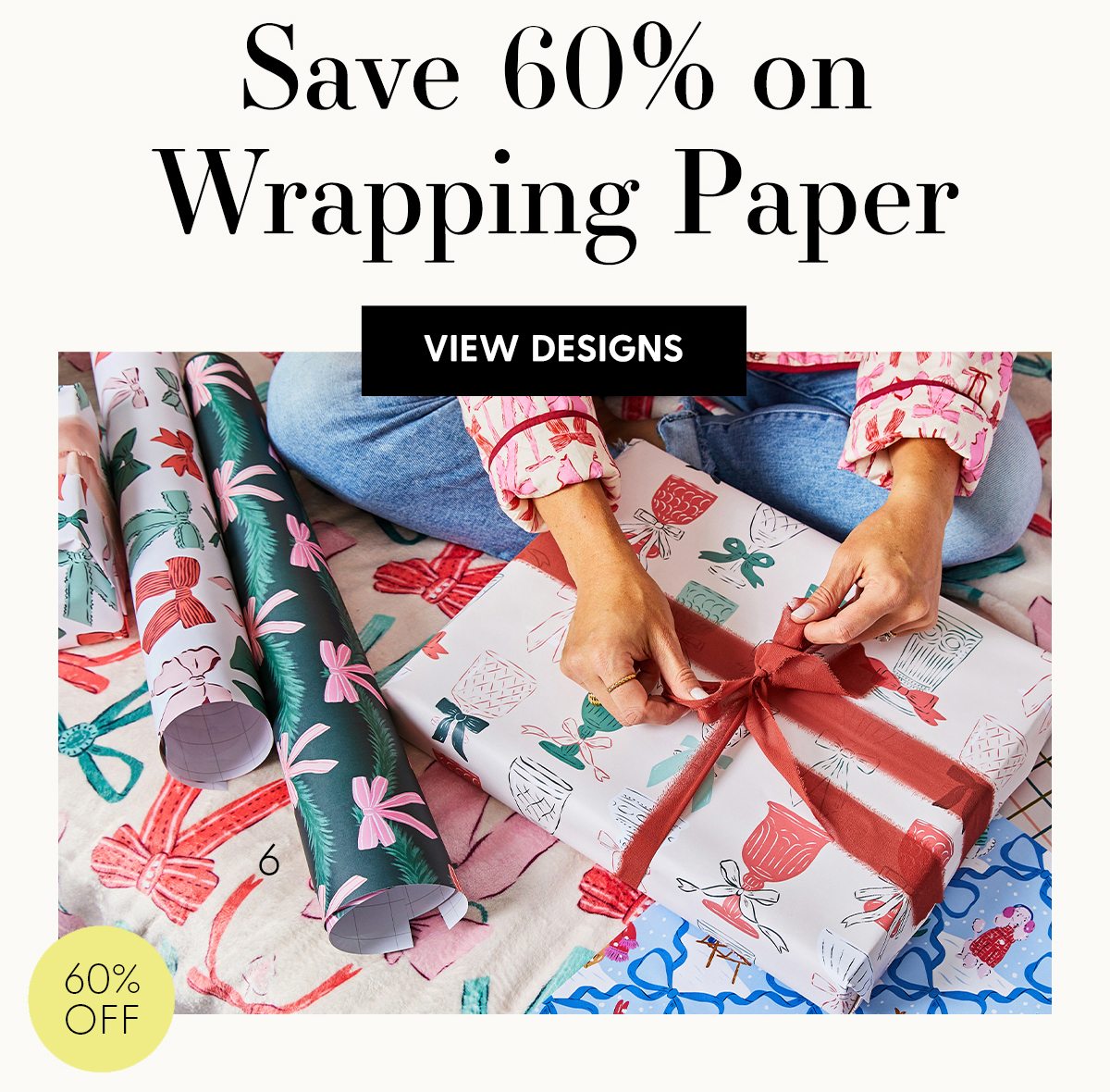 Save 60% on Wrapping Paper | View Designs | 60% Off