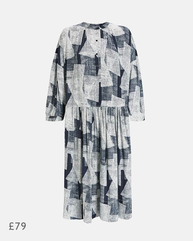 Kin Linear Print Smock Dress, £79