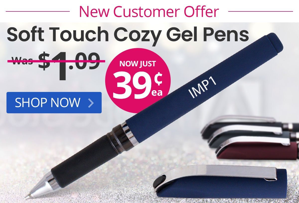 Soft Touch Cozy Gel Pens for only 39¢ each!