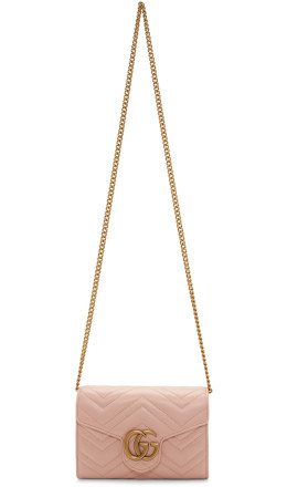 Gucci - Pink Mini GG Marmont Shoulder Bag