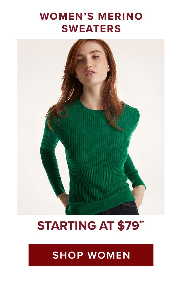 Women's Merino Sweaters Starting At $79 Shop Women