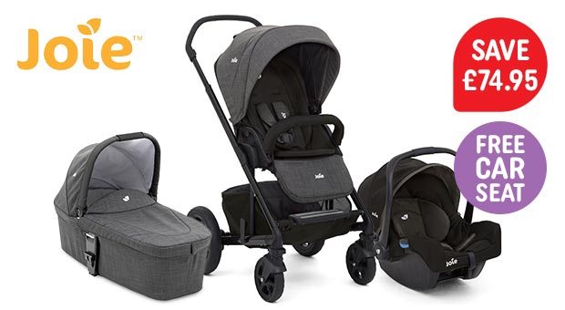 Joie Chrome DLX Pavement Travel System & Gemm Group 0+ Car Seat Ember Bundle