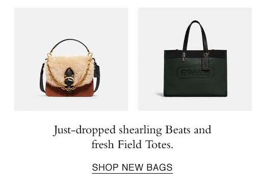 Just-dropped shearling Beats and fresh Field Totes