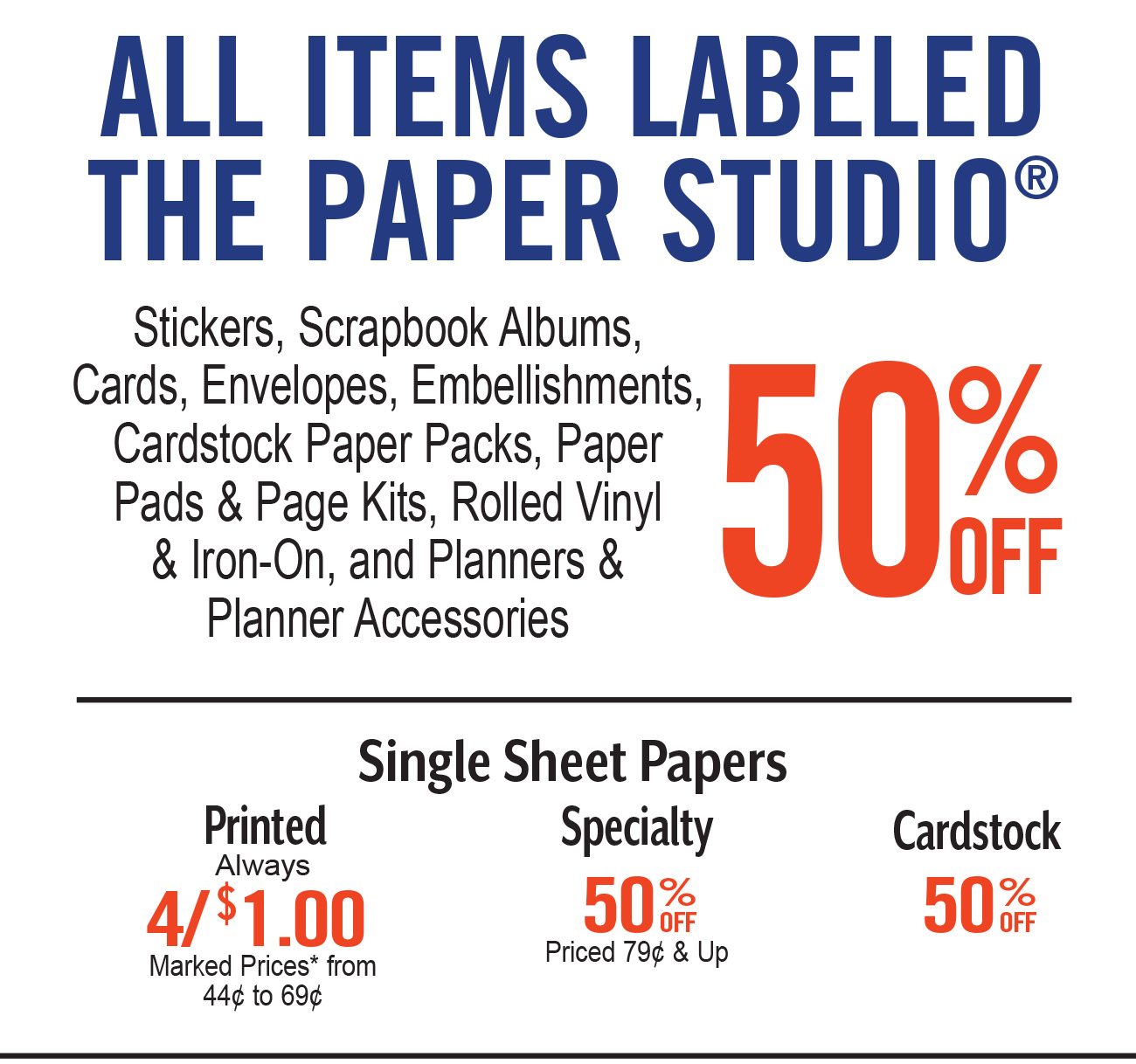 50% Off The Paper Studio