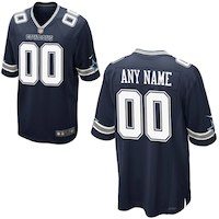 Men's Dallas Cowboys Nike Navy Custom Game Jersey