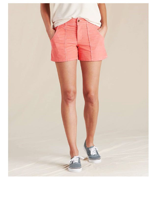 Women's Coaster Cord Short in Begonia