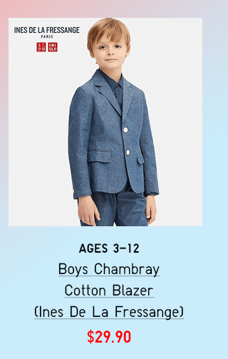 BANNER1 PDP6 - BOYS CHAMBRAY COTTON BLAZER (INES DE LA FRESSANGE)