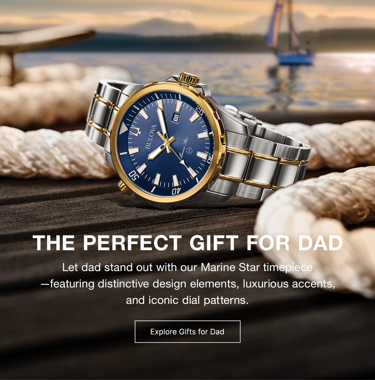 THE PERFECT GIFT FOR DAD - Let dad stand out with our Marine Star timepiece —featuring distinctive design elements, luxurious accents, and iconic dial patterns.