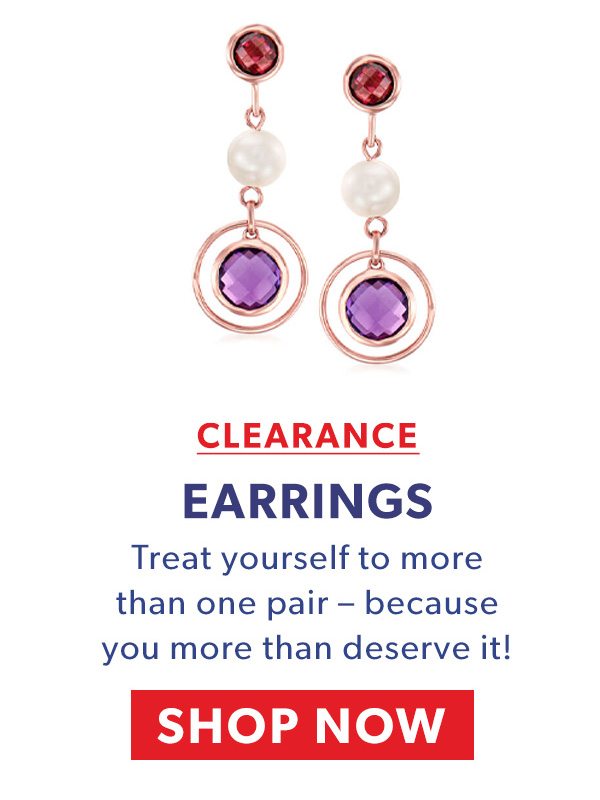 Clearance Earrings. Shop Now