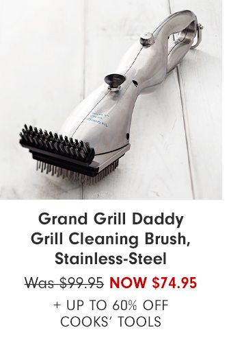 Grand Grill Daddy Grill Cleaning Brush, Stainless-Steel - Now $74.95 + Up to 60% Off Cooks’ Tools 