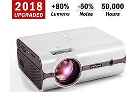 Crenova XPE496 2200 Lumens Home Projector w/ HDMI/VGA inputs, SD Card Reader and USB Support