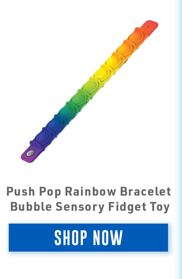Push Pop Rainbow Bracelet Bubble Sensory Fidget Toy