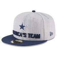 Men's Dallas Cowboys New Era Heather Gray/Navy 2018 NFL Draft Official On-Stage 59FIFTY Fitted Hat