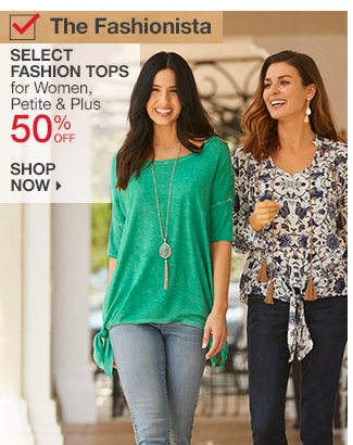 Shop 50% Off Select Fashion Tops