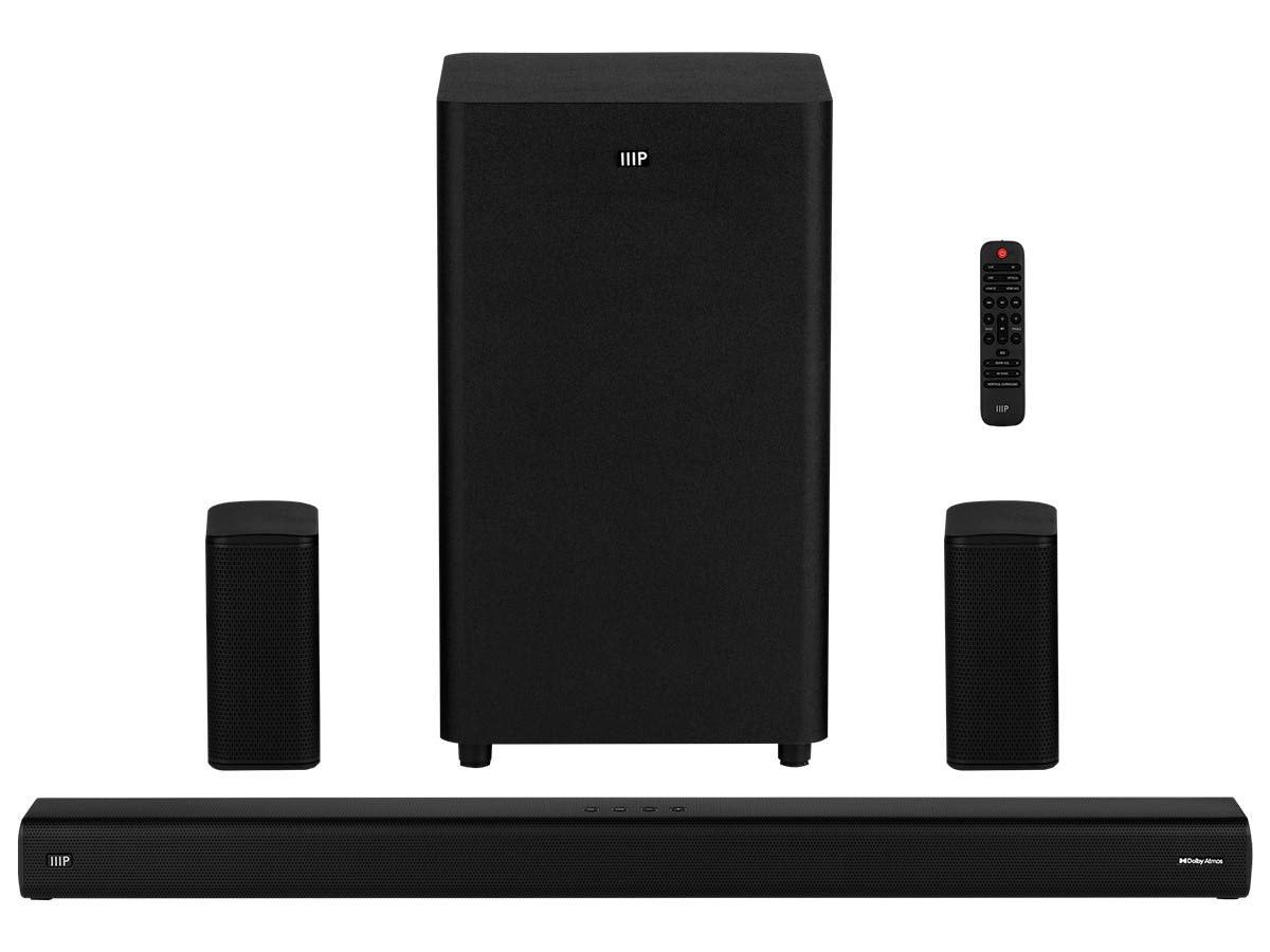 The Monocle. One Day. One Deal. Monoprice SB-600 Dolby Atmos 5.1.2 Soundbar with Wireless Subwoofer and Wireless Surround Speakers $229.99 + Free Standard US Shipping Ends 05/31/22 While Supplies Last