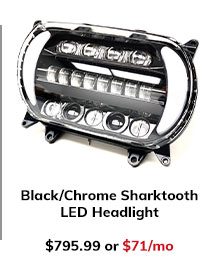 Black/Chrome Sharktooth LED