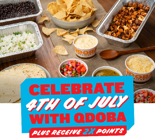 Celebrate With Qdoba Get 2x Points Qdoba Mexican Eats Email Archive