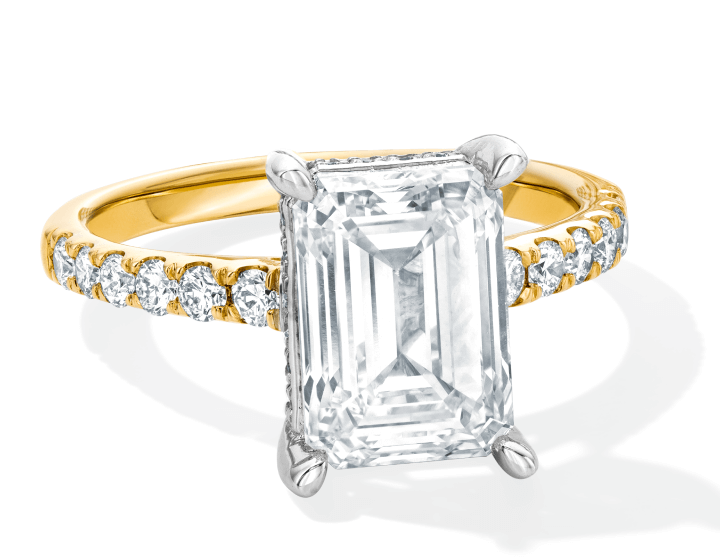 Lab-Created Diamonds by KAY Emerald-Cut Engagement Ring 4-1/2 ct tw 14K Yellow Gold